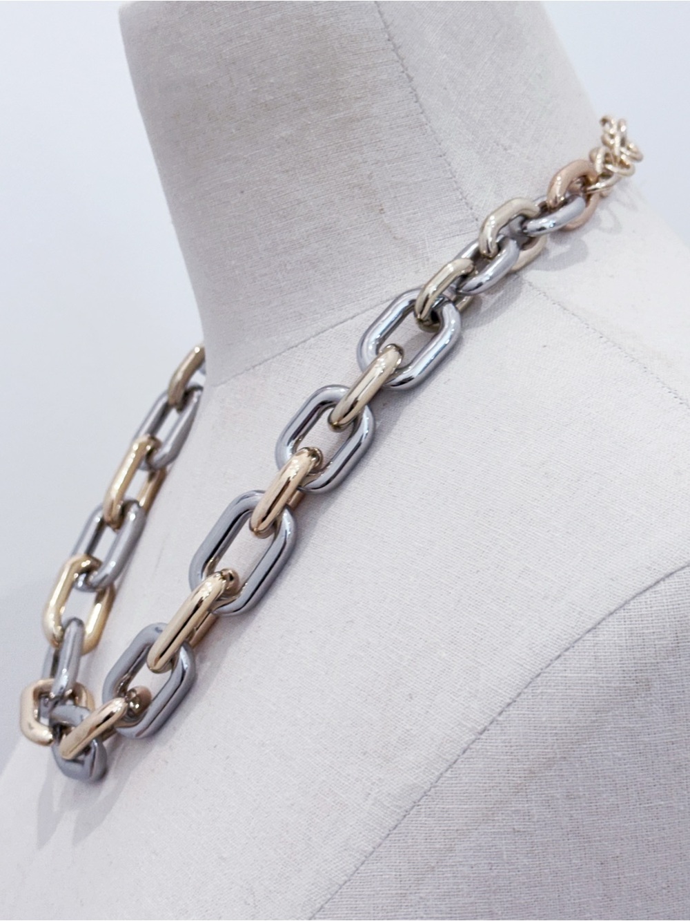 Chicos two tone chunky link statement necklace - Picture 6 of 11